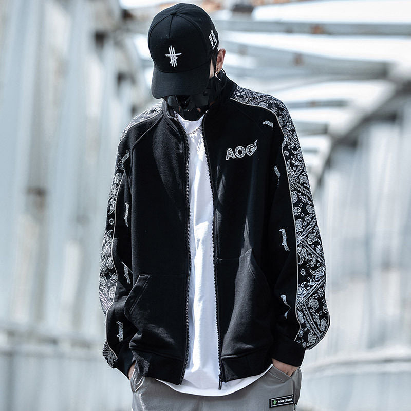 ETHNIC PATTERN LINED JACKET