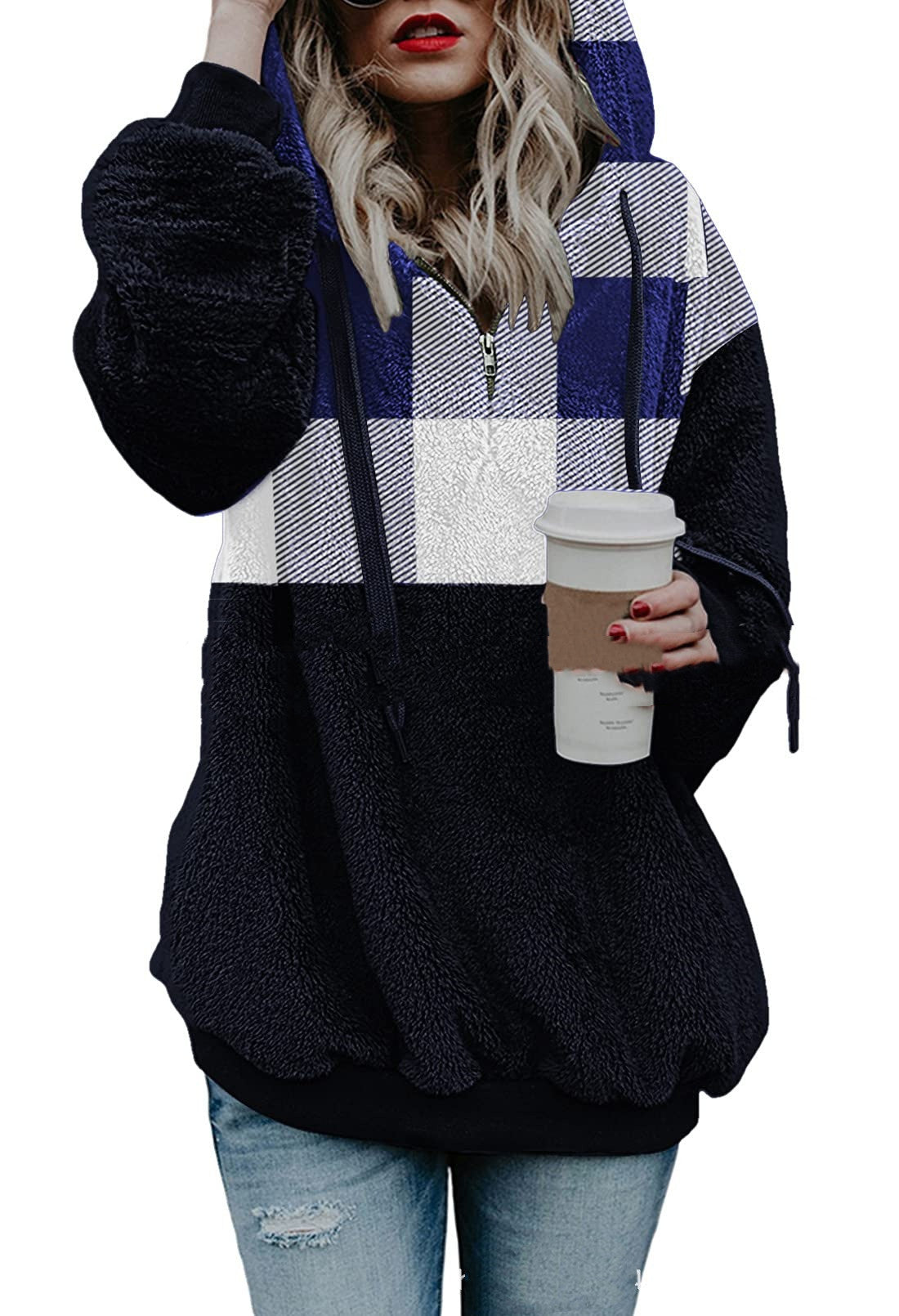 SHERPA ZIPPER HOODIE