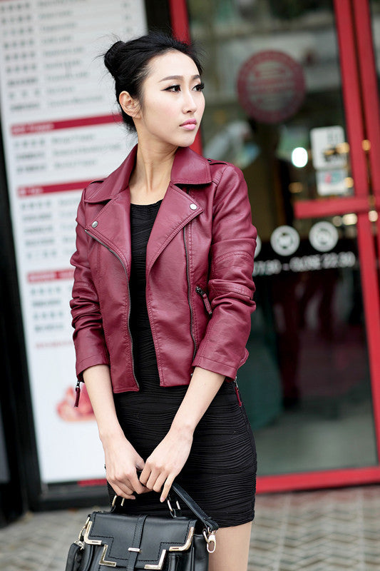 LEATHER ZIPPER JACKET