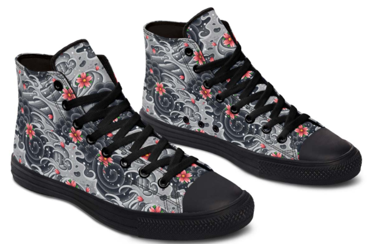 FLORAL PRINT DESIGN SHOES
