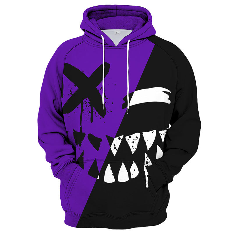 HALF & HALF PRINTED HOODIE