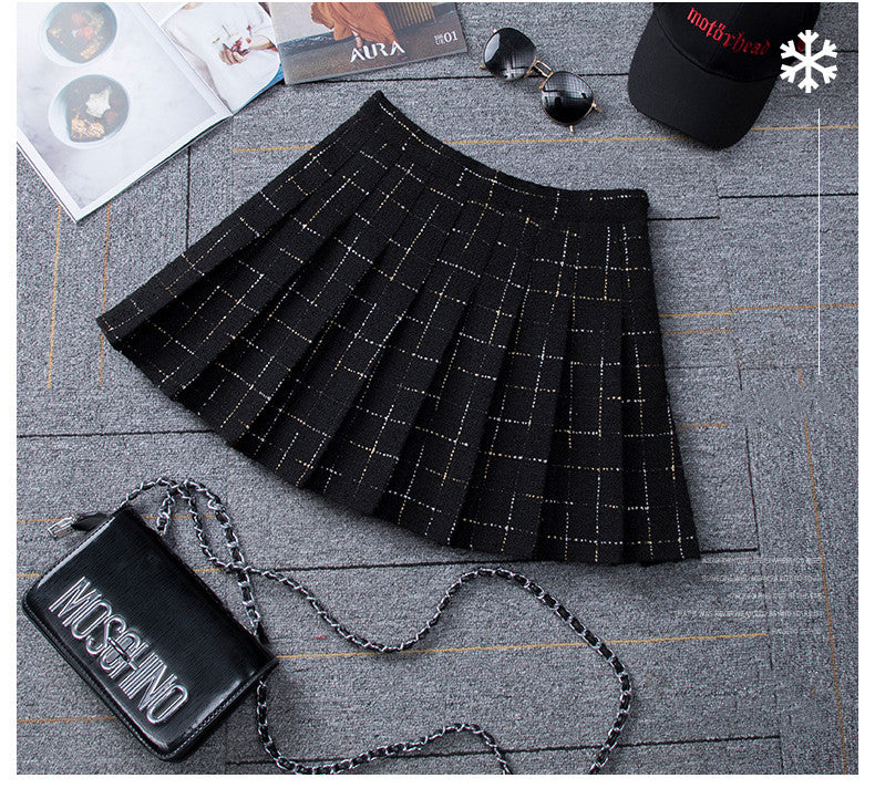 PLEATED PRINT TENNIS SKIRT