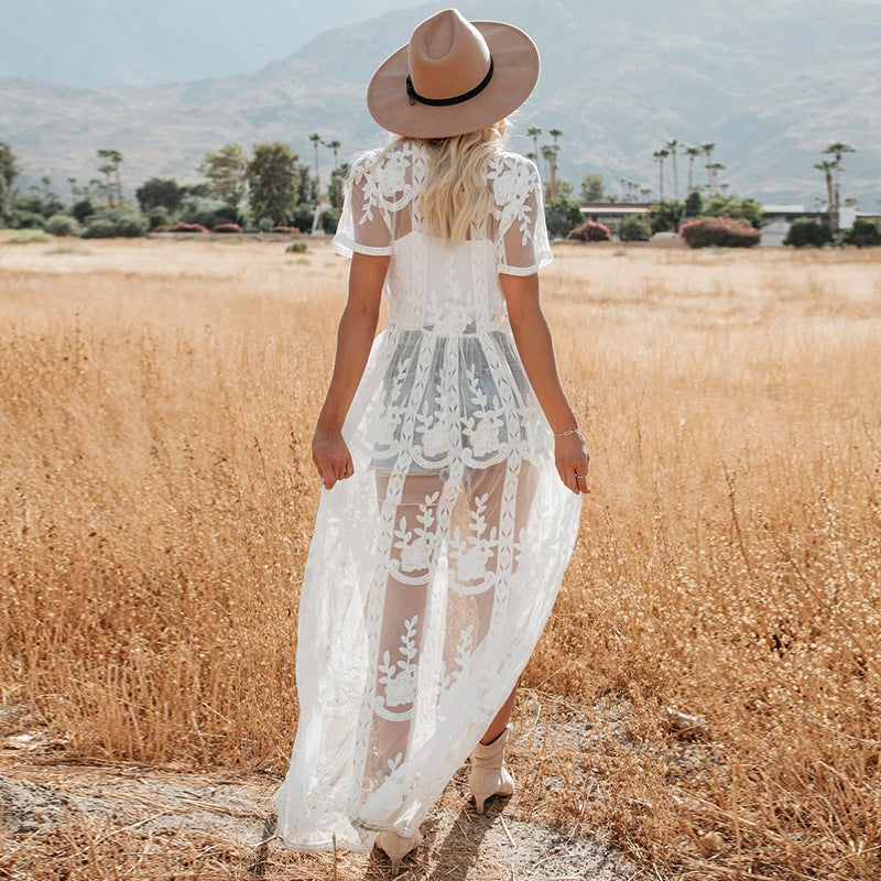 LACE ROBE DRESS