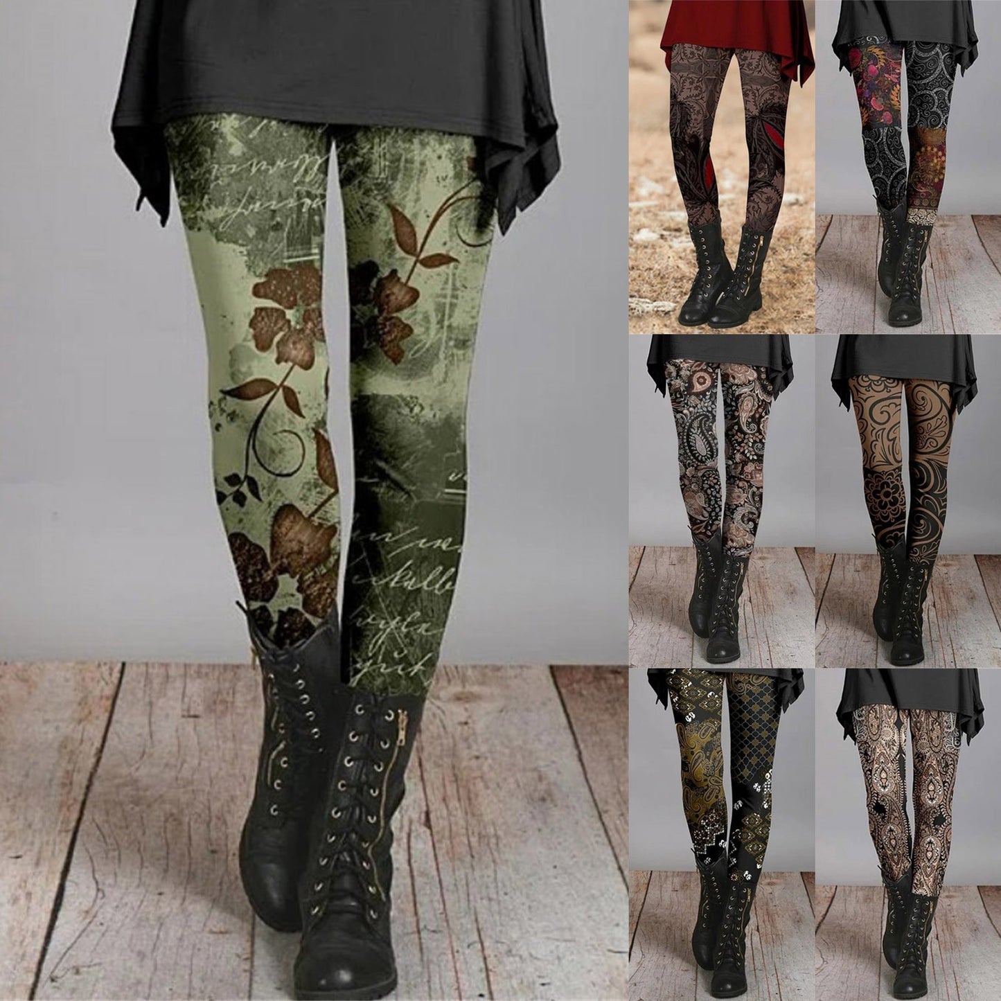 Women's Retro Ethnic Style Slimming Printed Leggings