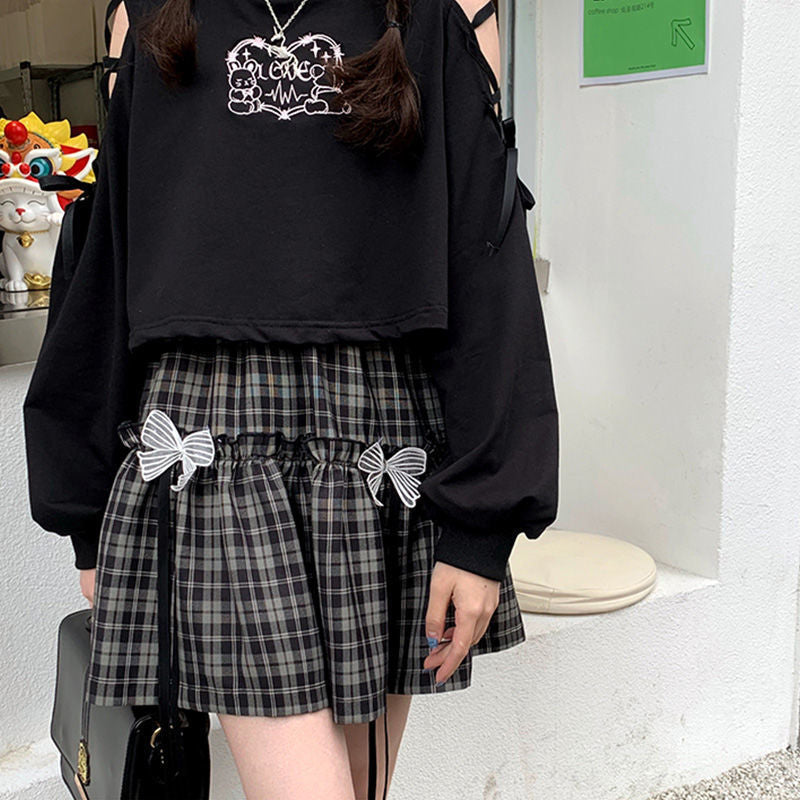 PLEATED BOW SKIRT