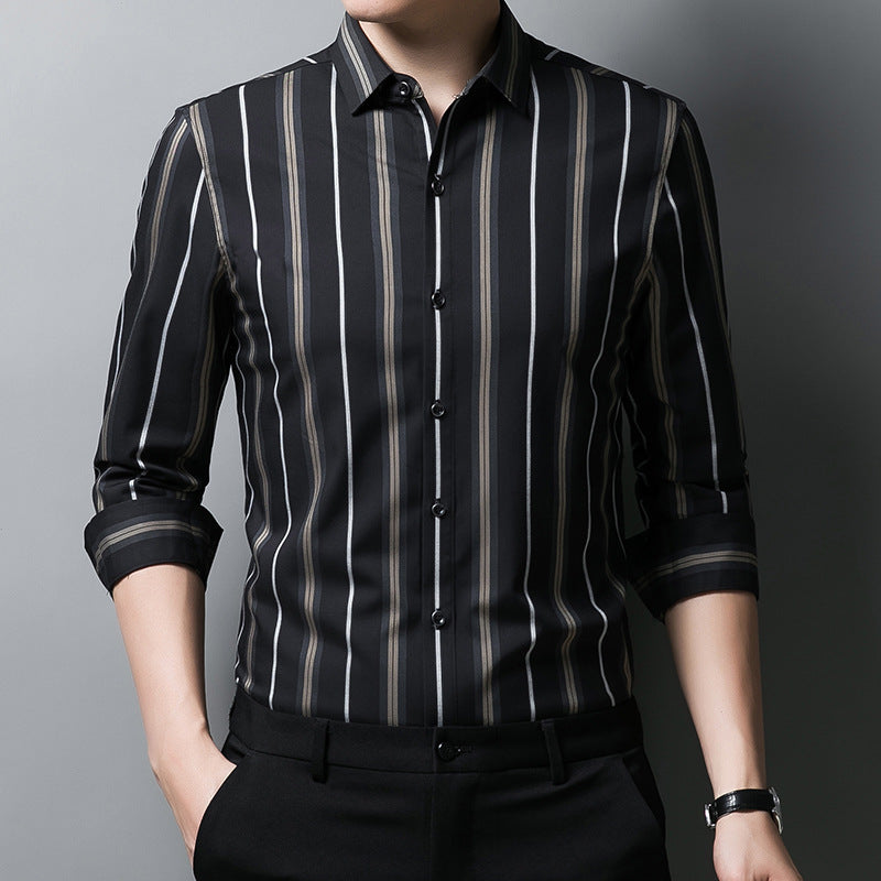 VERTICAL LINES LONG SLEEVES SHIRT
