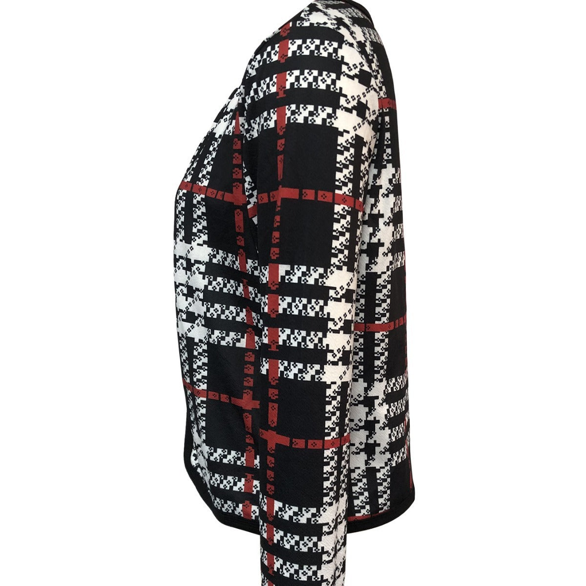 Checkered Printed Versatile Casual Jacket