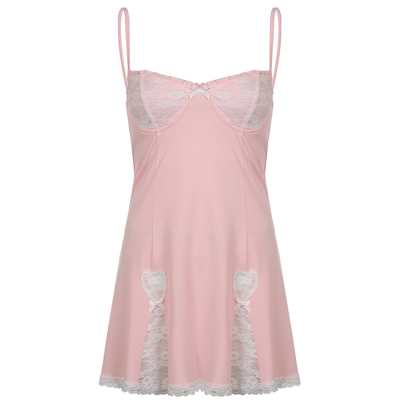 SPAGHETTI STRAP LACE DRESS