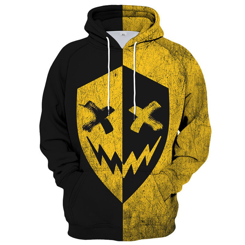 HALF & HALF PRINTED HOODIE