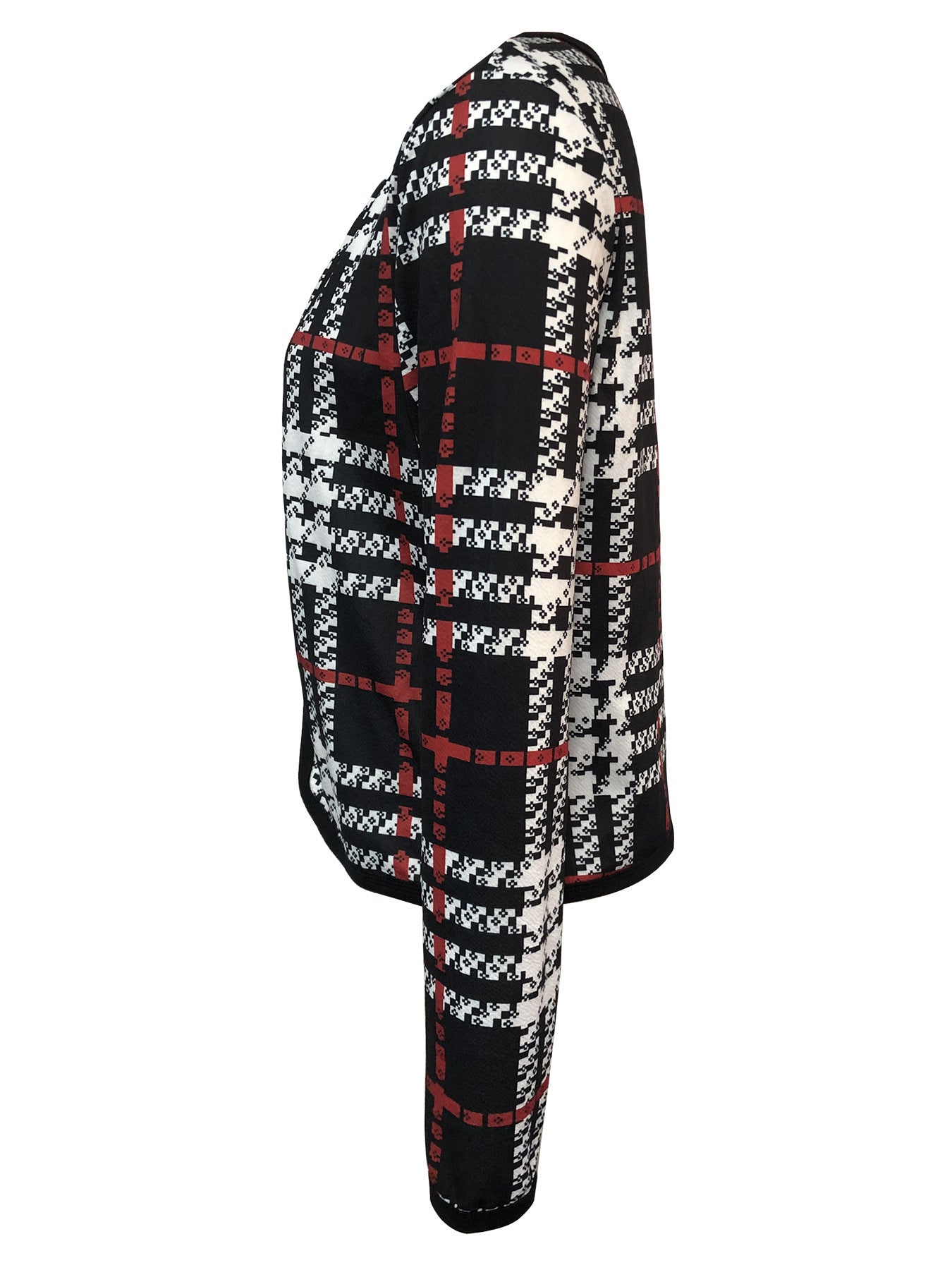 Checkered Printed Versatile Casual Jacket