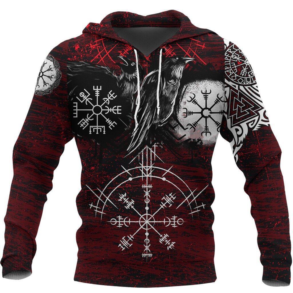 Viking Warrior Printed Hoodie Men