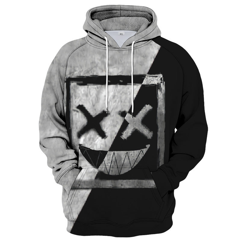 HALF & HALF PRINTED HOODIE