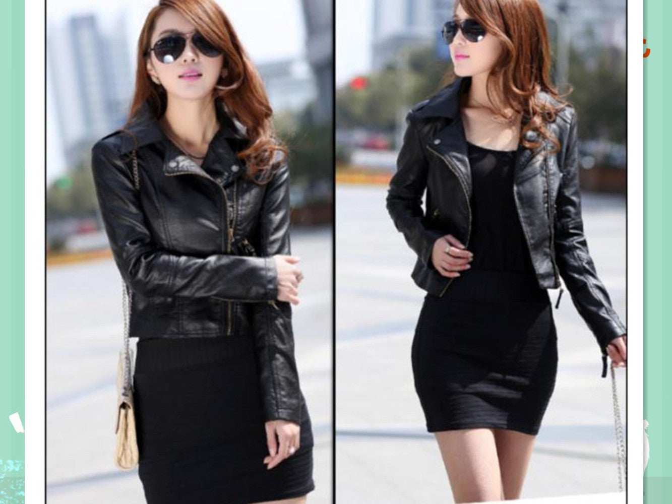 LEATHER ZIPPER JACKET