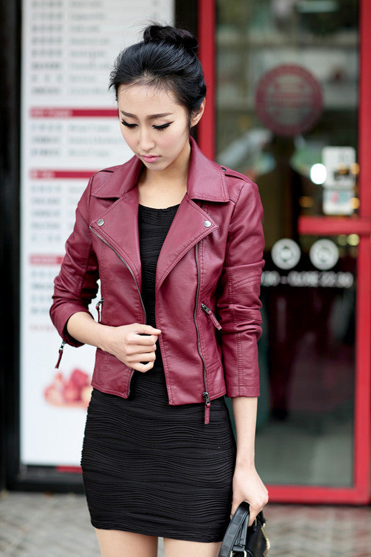 LEATHER ZIPPER JACKET