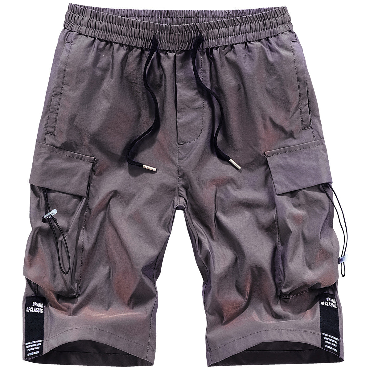 ELASTIC SIDES POCKETS SHORTS