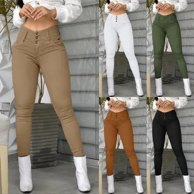 Casual High Waist Tight Pants