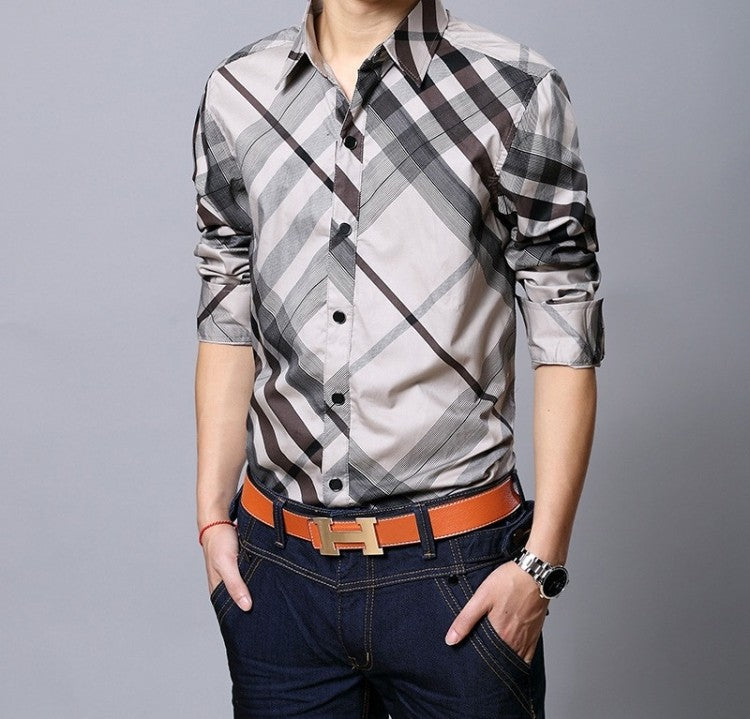 VERTICAL STRIPED PRINT SHIRT