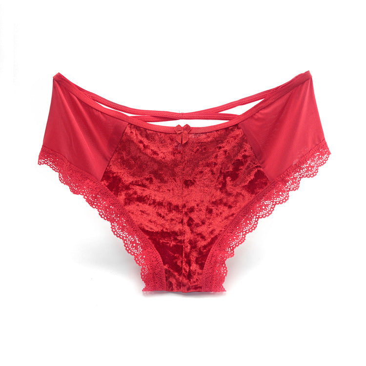 VELVET LACE HIPSTER PANTY