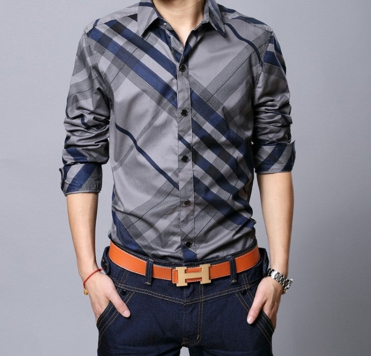 VERTICAL STRIPED PRINT SHIRT