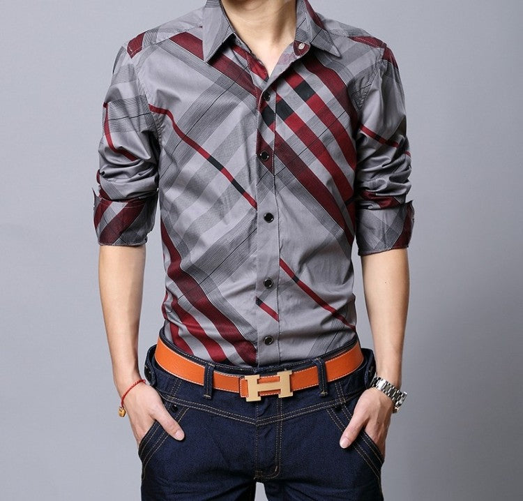 VERTICAL STRIPED PRINT SHIRT