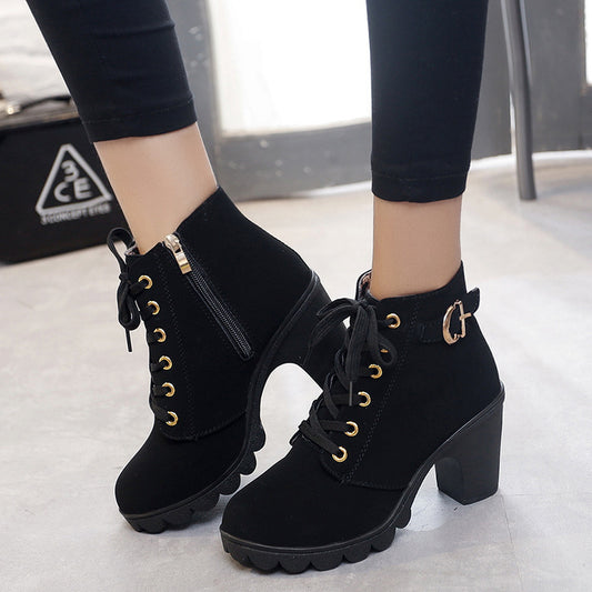 LACES ANKLE BOOTS