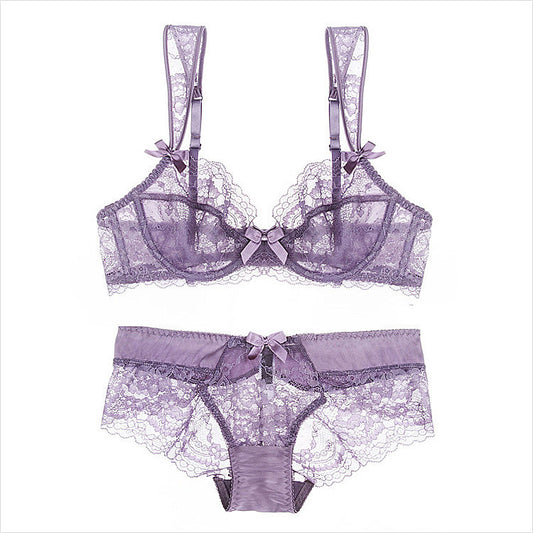 LACE UNDERWIRE BRA WITH MATCHING BRIEFS