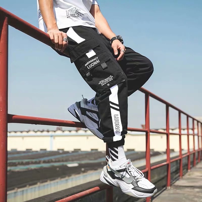 HIP HOP RIBBONS CARGO PANTS