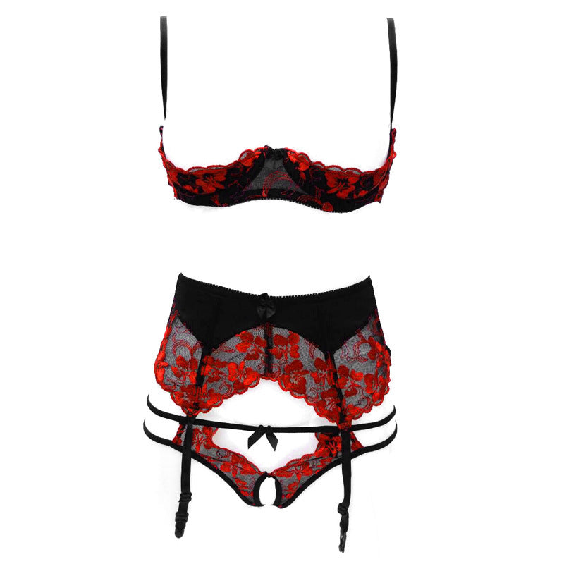 LACE DEMI CUP LINGERIE SET