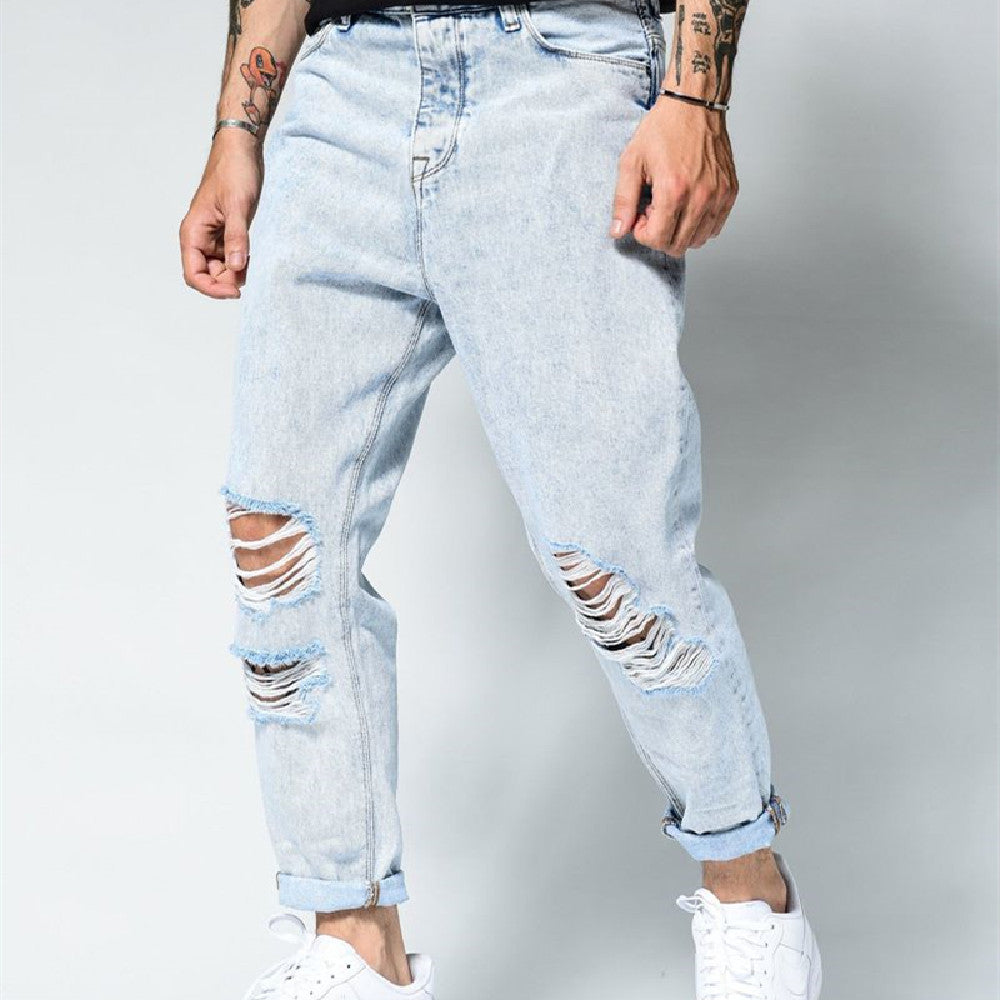 BAGGY RIPPED JEANS