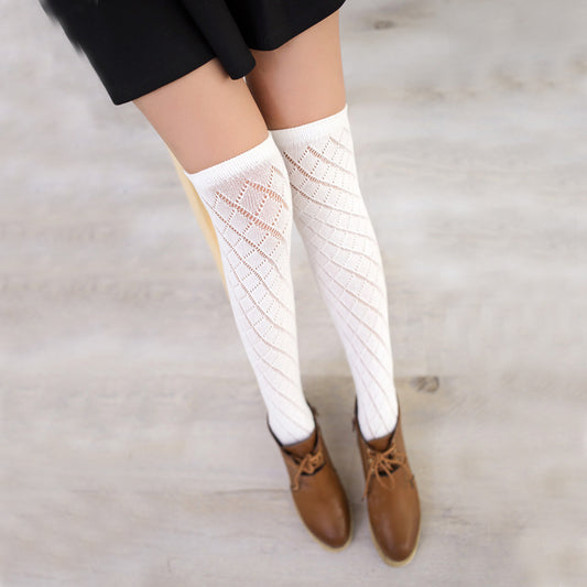 WOOLEN SHEER THIGH-HIGH STOCKINGS