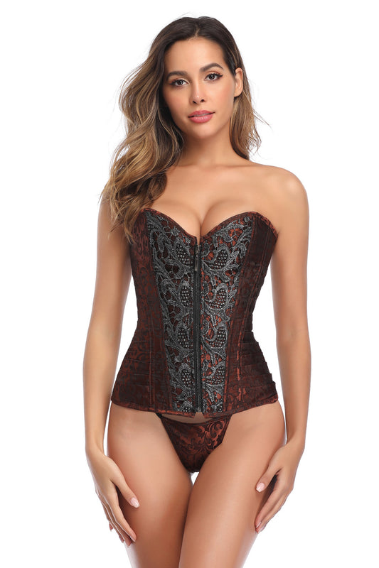 ZIPPER CORSET WITH MATCHING UNDER GARMENT