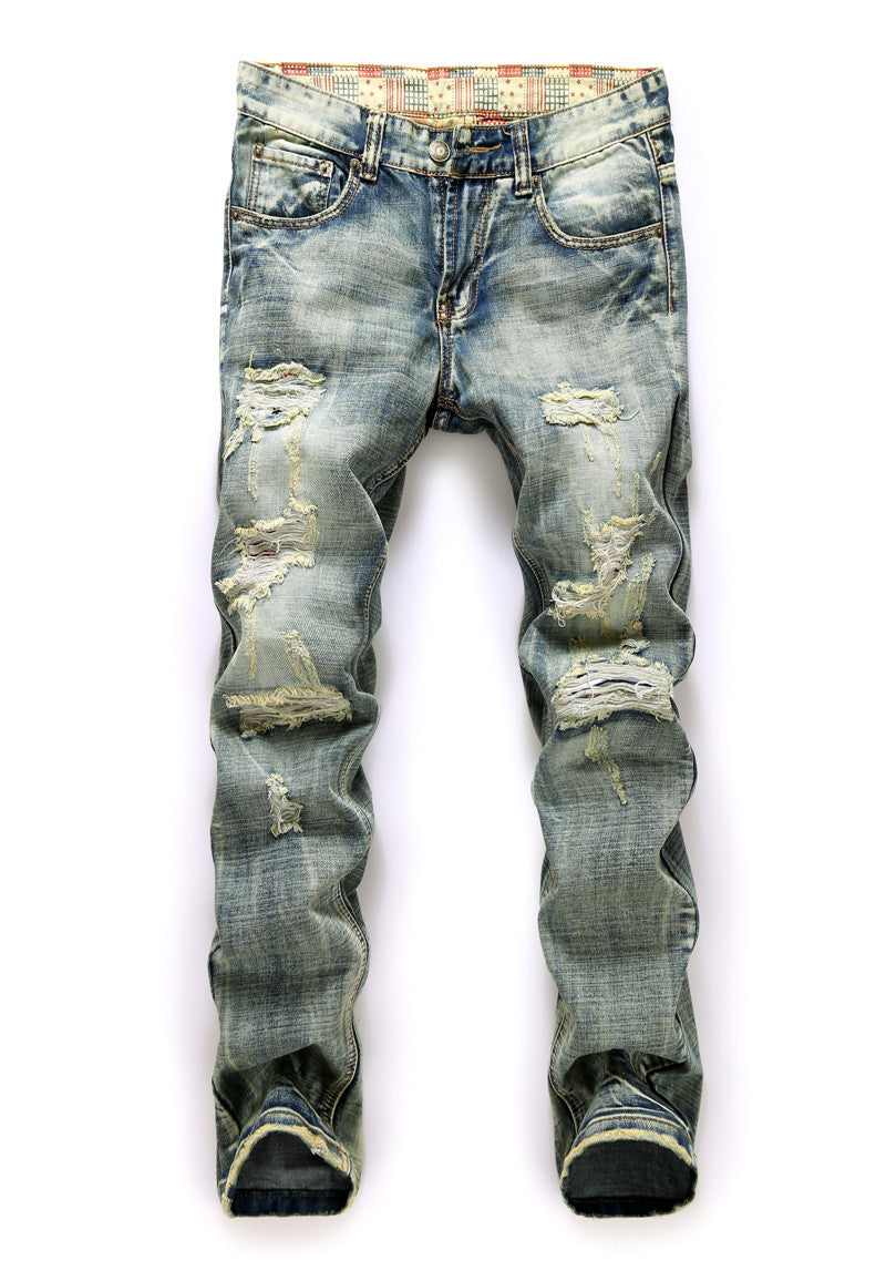 RIPPED TORN JEANS
