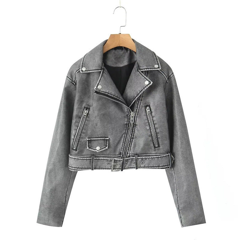 Washed Leather Leather Jacket