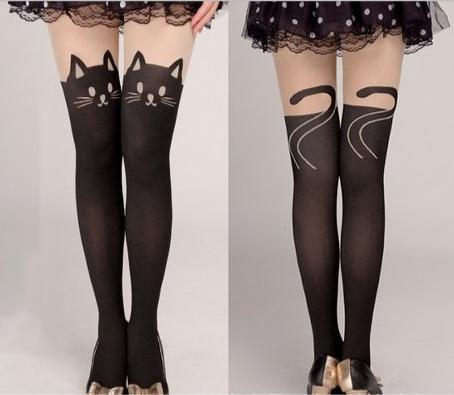 KITTY THIGH-HIGH SOCKS