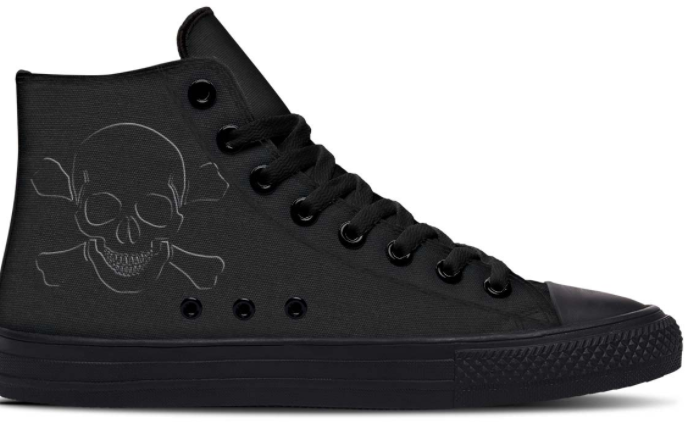 SKULL PRINT DESIGN SHOES