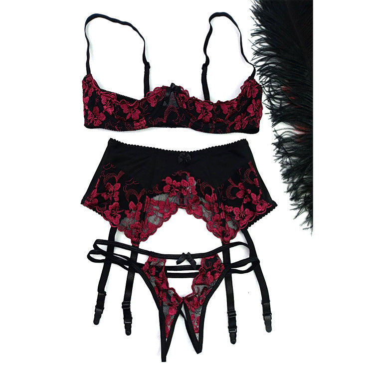 LACE DEMI CUP LINGERIE SET