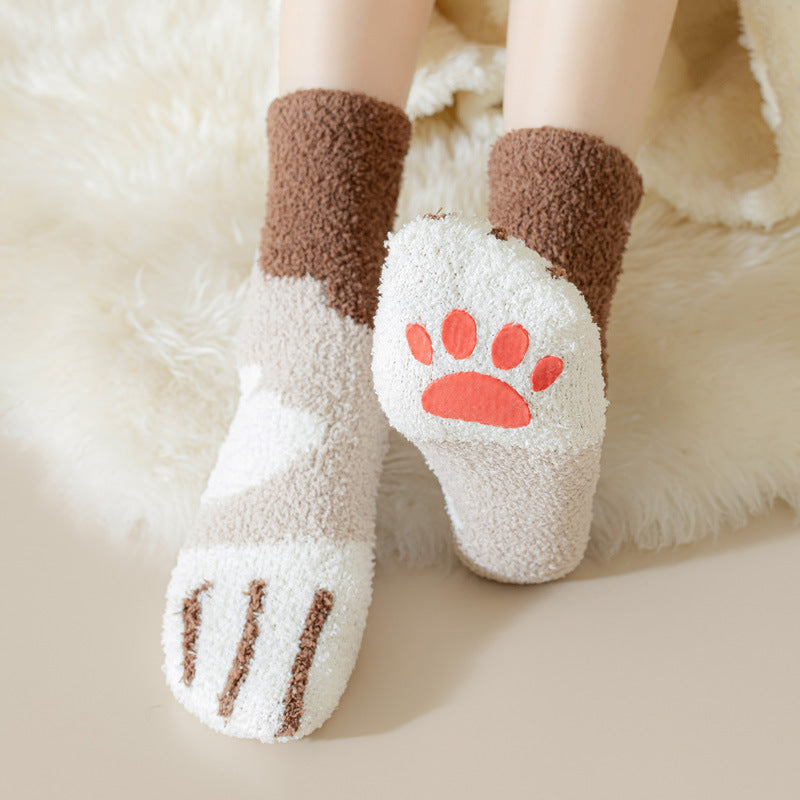 Fashion Personality Coral Fleece Socks Women