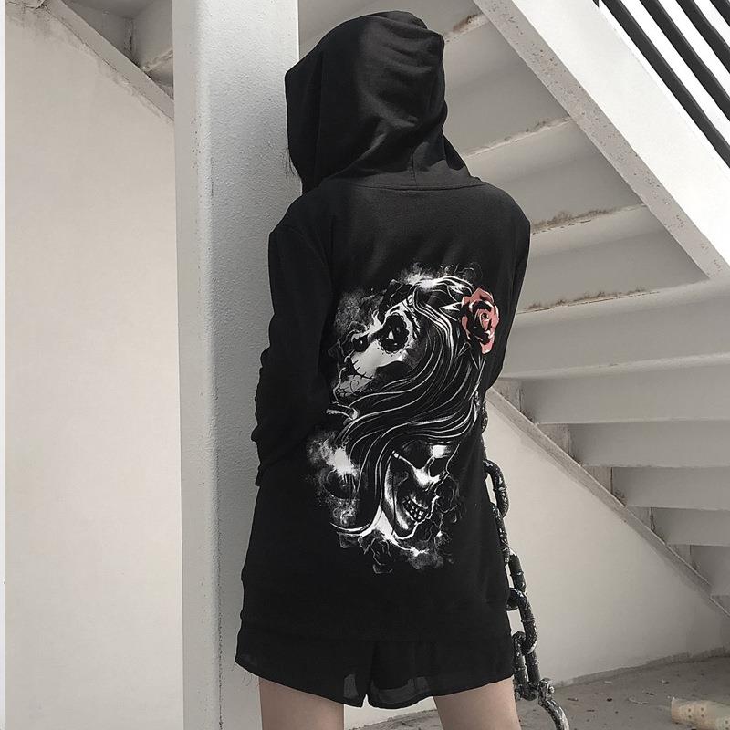 PRINTED ZIPPER HOODIE