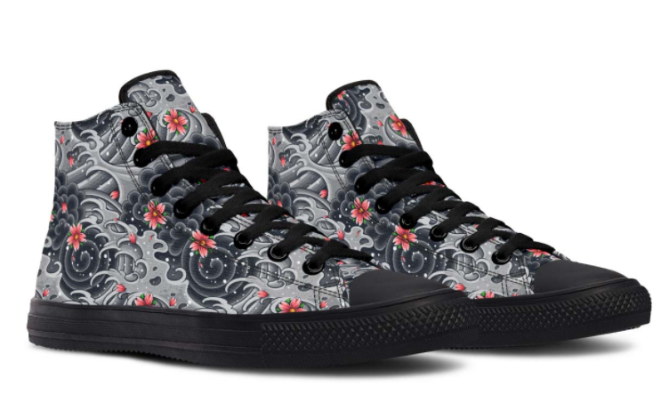 FLORAL PRINT DESIGN SHOES
