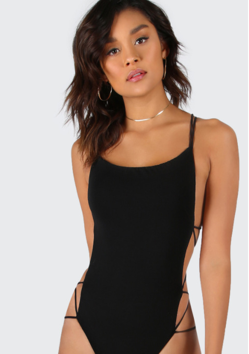 BACKLESS SPAGHETTI STRAP BODYSUIT