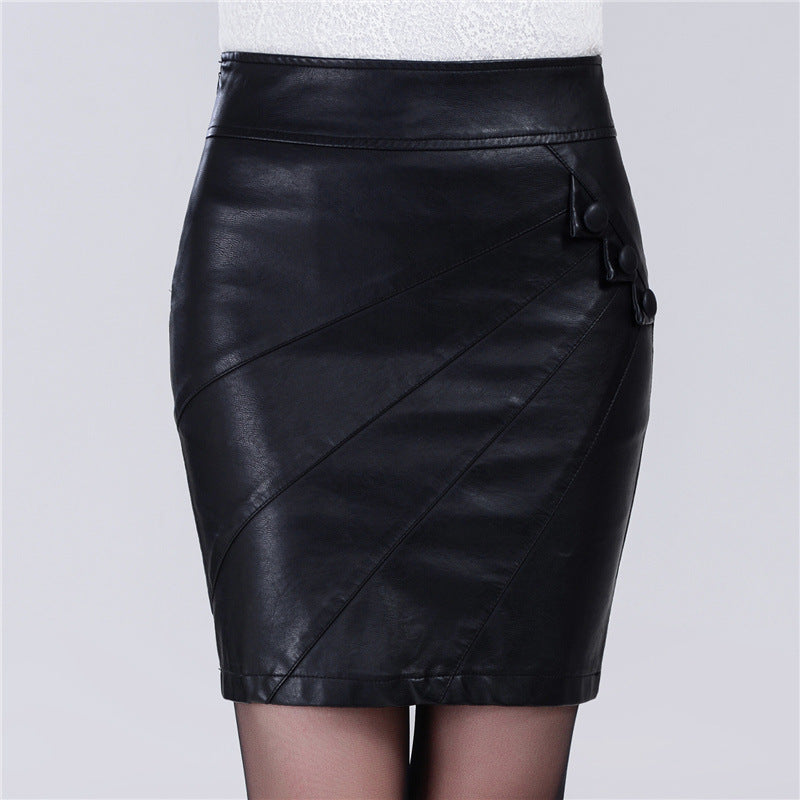 FAUX LEATHER PENCIL SKIRT