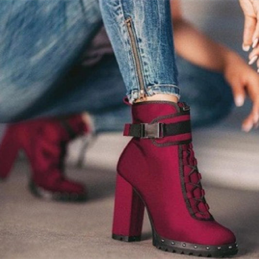 SUEDE HEELED BOOTS