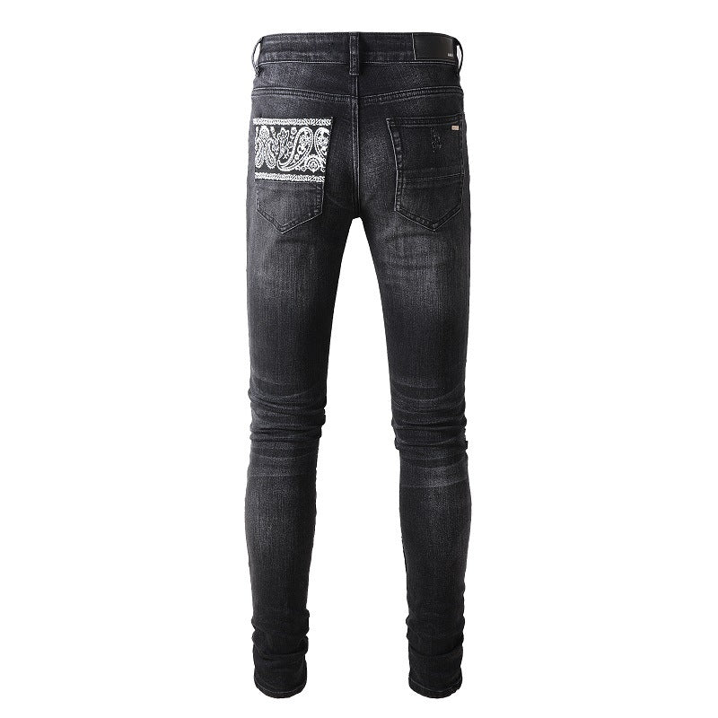 KNEE TORN SLIM FIT JEANS