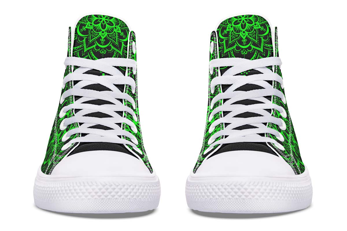GREEN PRINTED SKULL SHOES
