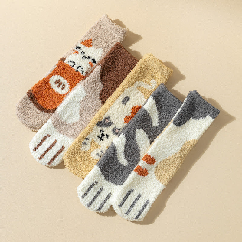 Fashion Personality Coral Fleece Socks Women