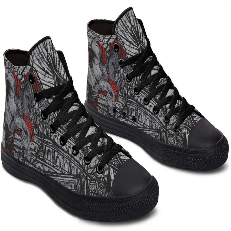 SKULL PRINT DESIGN SHOES