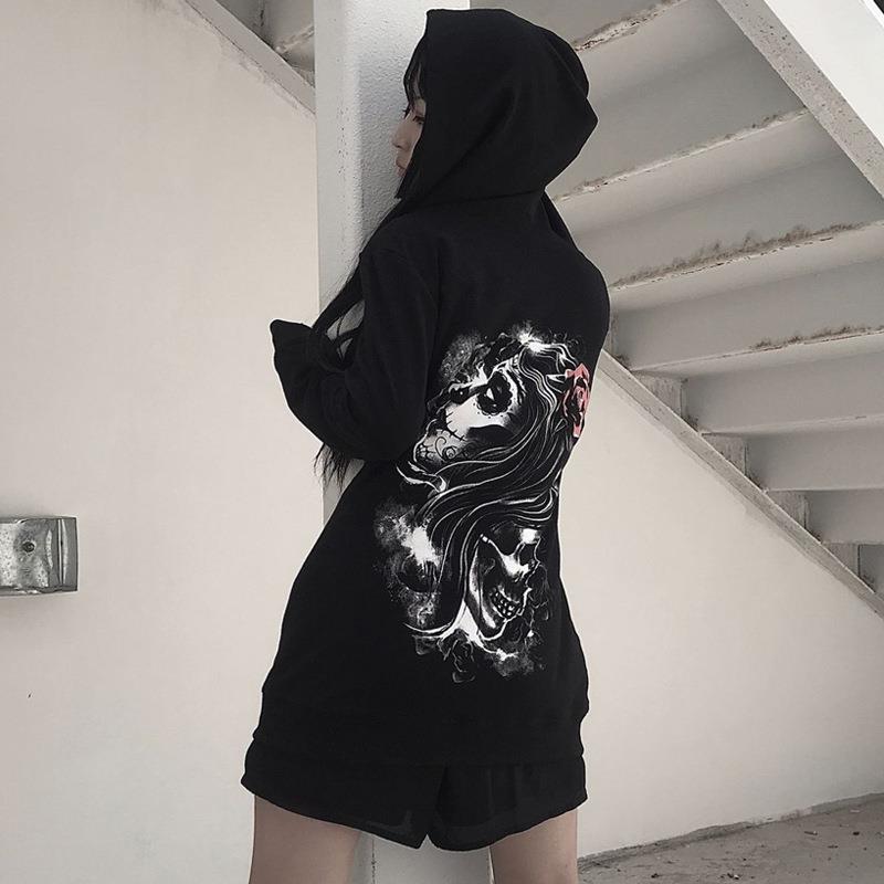 PRINTED ZIPPER HOODIE