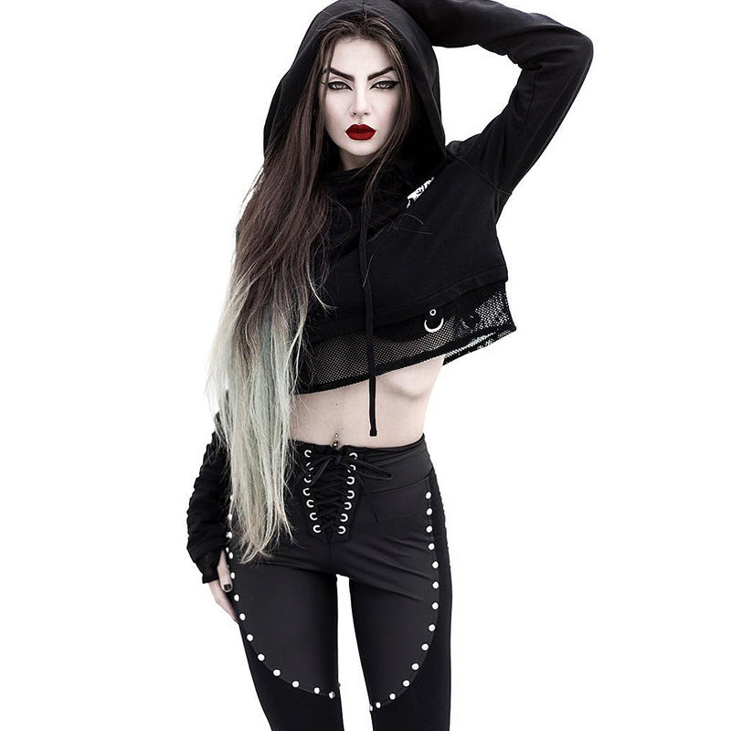 ACCESSORIZED CROPPED HOODIE