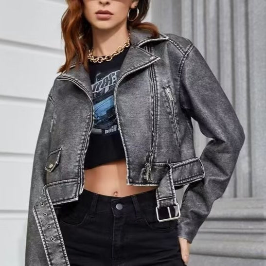 Washed Leather Leather Jacket