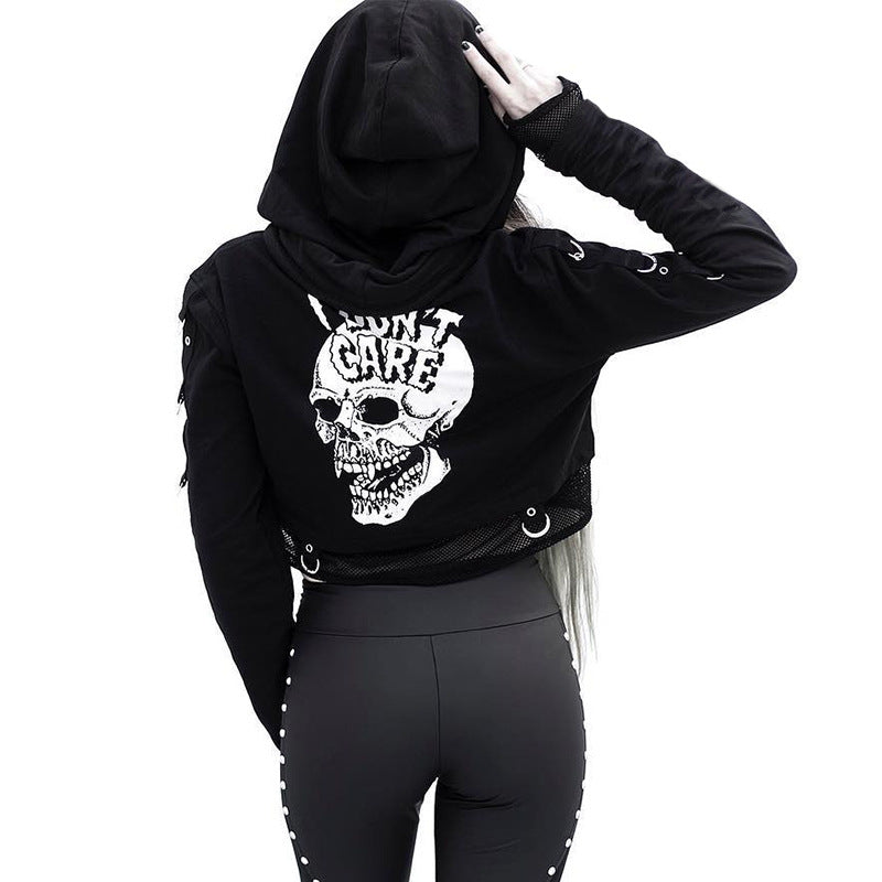 ACCESSORIZED CROPPED HOODIE